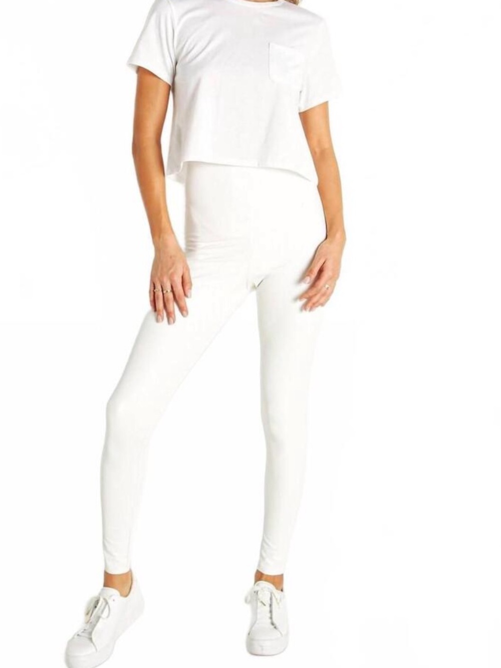 Commando white faux leather leggings size small